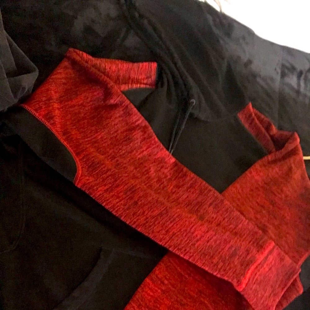 Black and red drytek hoodie